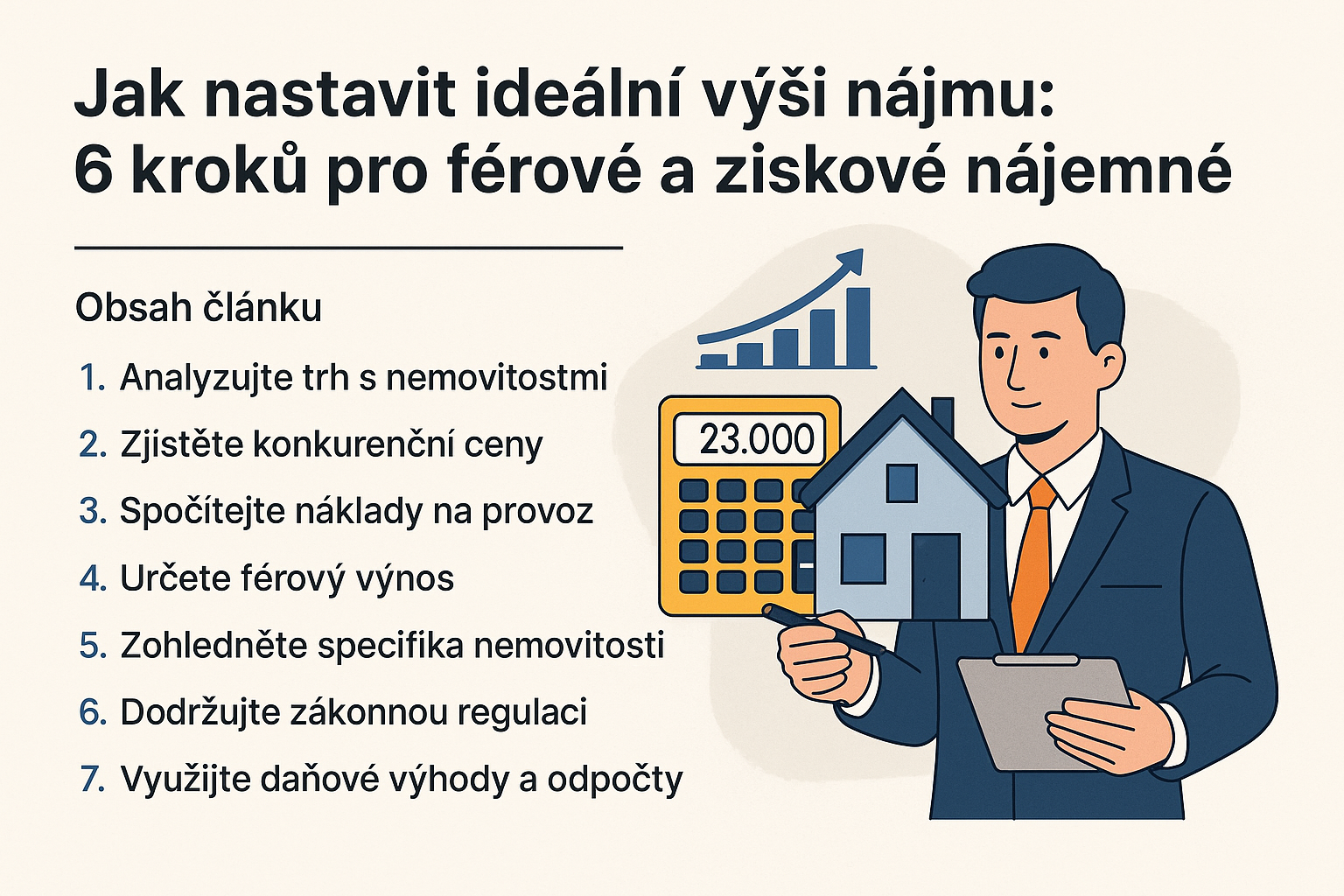 Nastavení výše nájmu: 6 kroků pro férové a ziskové nájemné